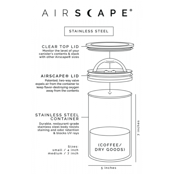 Airscape Koffie Bewaarblik