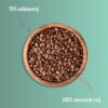 Time to Relax koffiebonen in een houten schaal: 70% cafeïnevrij, 100% chemisch-vrij